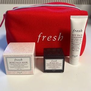 Fresh gift set: Rose Mask, Black Tea Instant Perfecting Mask & Soy Face Cleanser
